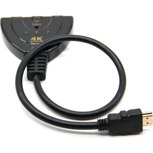 3 Port HDMI-compatible Switch 1.4b 4K Switcher Splitter 1080P 3 in 1 out Port Hub for DVD HDTV Xbox PS3 PS4