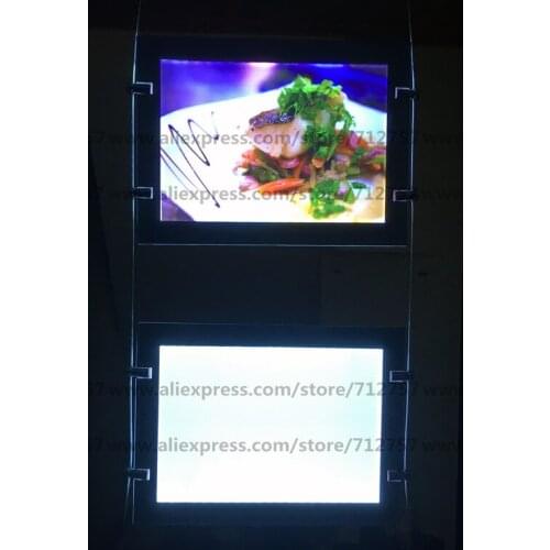 A4 Magnetic Open Ultra Slim Acrylic Frame LED Light Window Display Light Box for Real Estate Agent