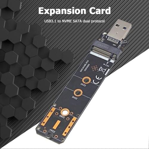 M.2 to USB Adapter M Key NGFF M2 PCIe SATAto USB 3.1 Gen 2 Type A SSD Adapter Card for 2230 2242 2260 2280 SSD Accessories