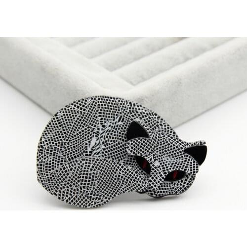 Large Fox Cats Acrylic Pins And Brooches For Women Cartoon Animal Lapel Pin Badges Party Accessories Scarf Hat Bag Broches Gifts