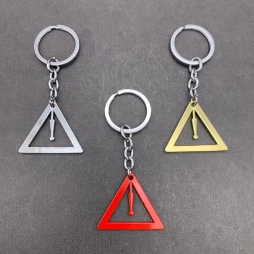 Danger Sign Key Rings Exclamation Point Keychain Triangle Keyring Smart Car Key Holder Styling Accessories，Metal