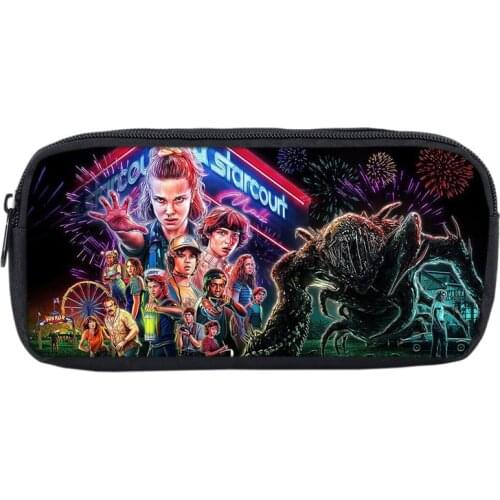 Mochila Stranger Things Pencil Case Kids Pencil Bag Kids Gifts Pencil Holder Student Back to School Boy Girl Stationery Bag