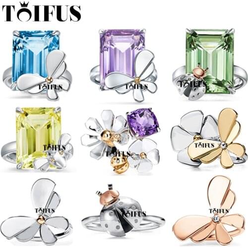Tif 925 Sterling Silver Classic Style Ladies High-End Insect Ring With Original Logo China Factory wholesale