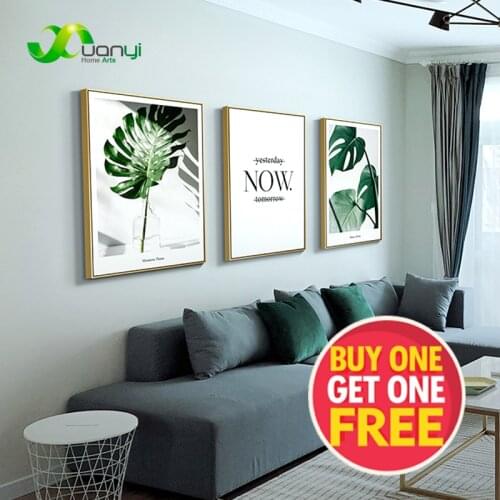 Leaf Nordic Canvas Art Print Painting Home Decor Abstracto Modern Nordic Plant Poster Cactus And Prints Picture Bedroom Unframed