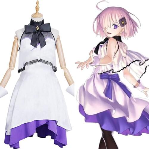 Anime FGO Fate/Grand Order The Fifth Anniversary Mash Kyrielight Cosplay Costume Dress Outfit Halloween Carnival Suit Girl Gift