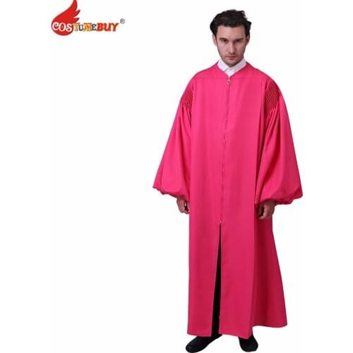 Costumebuy Unisex Matte Graduation Gown for High School Bachelor Choir Robes for Church Judge Robe Priest clergy Costumes