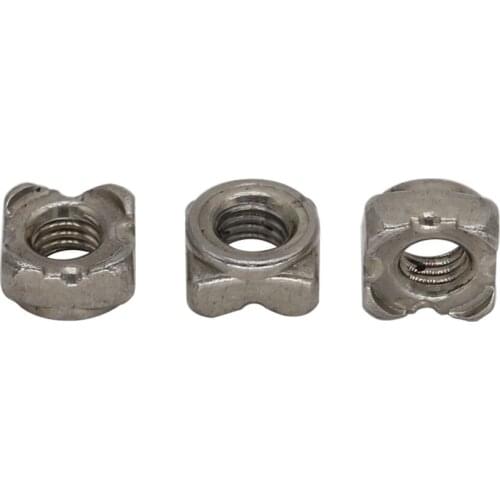 M4 M5 M6 M8 M10 201 304 Stainless Steel 201ss 304ss DIN928 Four Point Metric Thread Spot Welding Square Weld Nut