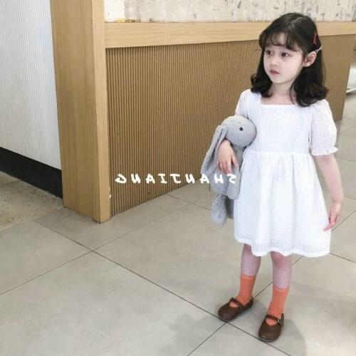 Mihkalev White girls dresses for party and wedding 2020 Kids Clothes Girls Ruffles Princess Dress Children Tutu Dress Clothing