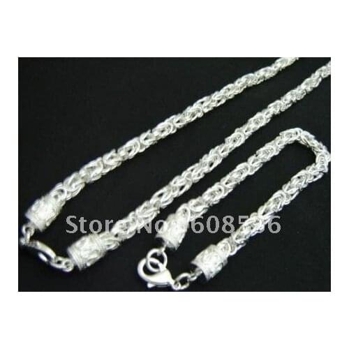 Fashion jewelry, Hot S925 sterling Silver color Jewelry Faucet Necklace & bracelet, HOT SAL Christmas gift S141