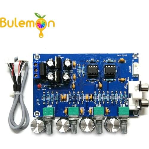 New NE5532 Stereo Pre-amp Preamplifier Tone Board Audio 4 Channels Amplifier Module 4CH CH Control Circuit Telephone Preamp