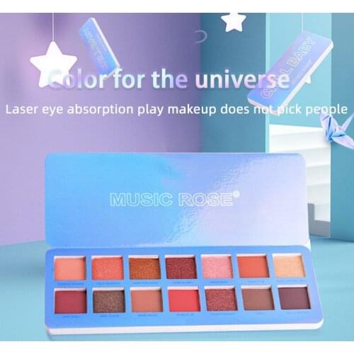 High Saturation 14 Color Eyeshadow Pallete Wholesale Universe Matte Glitter Pigmented Makeup Pallete Waterproof Beauty Cosmetic
