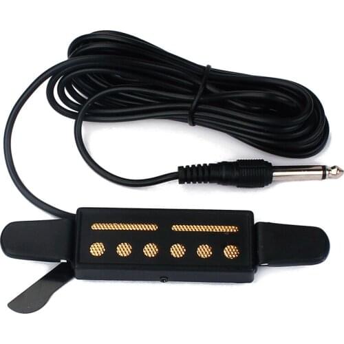 Pick Up 6 Holes Sound Wired Microphone Amplifier for Acoustic Electric Guitar