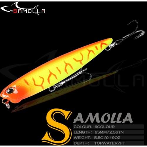 Floating Pencil Fishing Lures Weights 5.5g Topwater Lure Pencil Top Water Whopper Trolling Articulos De Pesca Isca Artificial
