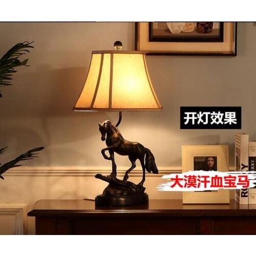 Modern Horse Table Lamp Lustre Design Light Fixtures Living Room Bedroom Bedside Office Art Decoration Home Lighting Lamparas