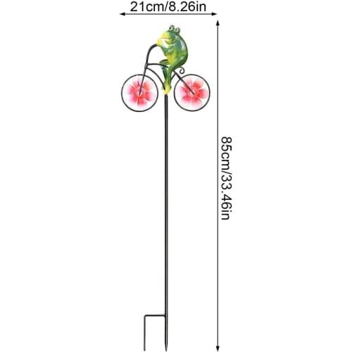 Garden Decoration Pinwheels Animal Windmill Spinning Pole Vintage Bicycle Metal Wind Spinner Outdoor Garden Decor Wind Spinner