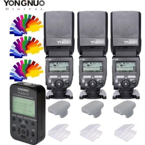 YONGNUO i-TTL Speedlite YN685 YN685N (YN-568EX Upgraded Version) Flash for DSLR + YN622C-TX + Filter + Diffuser CD5