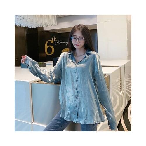 2021 Women Summer Shirts Kawaii Lovely Retro Vintage Ins Loose Casual Long Sleeve Shirt Female Sweet Punk For Girl Womens Tunic