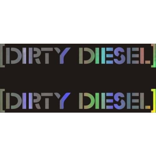 13.6CM*2.1CM Funny DIRTY DIESEL High-quality Vinyl Decor Car Sticker Decals Black/Silver