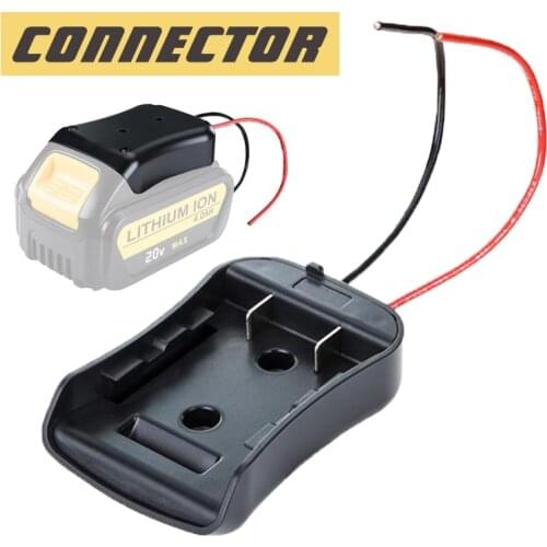 18 V/20 V Battery Connector Adapter for DeWALT Dock Power Source Parts Electric Bicycle/Skateboard/Toy Car Provide Power