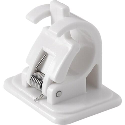 2/4/6pcs Nail-free Adjustable Rod Bracket Holders Self-adhesive Wall Mount Curtain Pole Wall Brackets for Home Bathroom JW