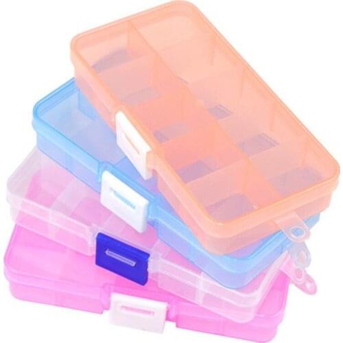 2pcs Adjustable Storage Box Transparent Plastic Jewelry Rectangle Box School Stationery Classified Storage Supplies Desk Set