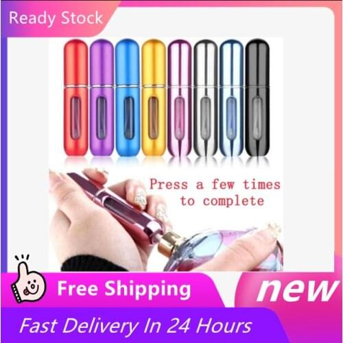 5ML Fashion Aluminum Star Shape Portable Travel Perfume Spray Empty Bottle Glass Perfume Cosmetics Sprayer