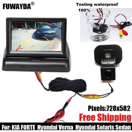 Free shipping!!!SONY CCD Chip Sensor Car Rear View CAMERA for KIA FORTE / Hyundai Verna / Hyundai Solaris Sedan