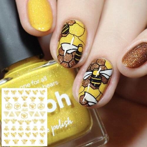 CB-209 CA-615-197-198 bees bug 3d nail art stickers decal template diy nail tool decorations