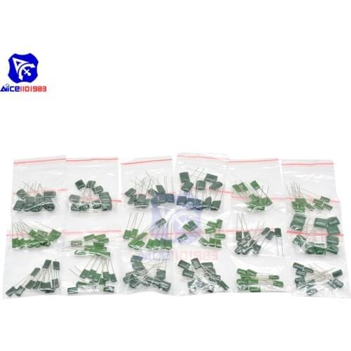 Diymore 180PCS/Lot 18 Values Polyester Film Capacitors 63 -630V Capacitor Assortment Kit