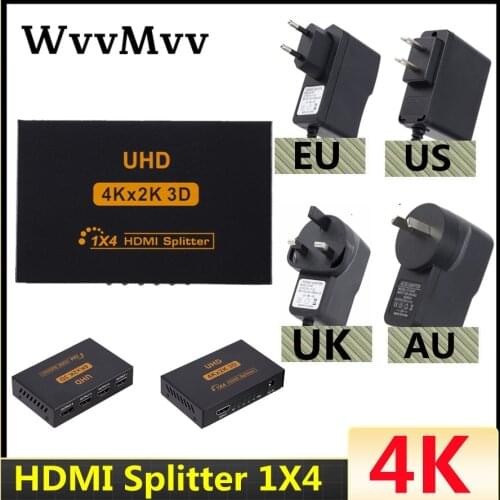 HD 4k HDMI-compatible Splitter 1 In 4 Out HDCP Full HD 1080p Video HDMI Splitter 1X4 Split 1 in 2 Out For HDTV DVD PS3 Xbox