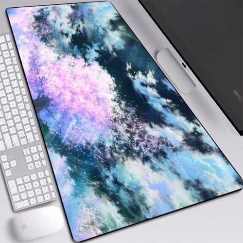 Beautiful Flower Sakura Pads Mice Large Mouse Pad Anti-slip Edge Control Personality Mouse Pad Desktop Pads for Home or Office