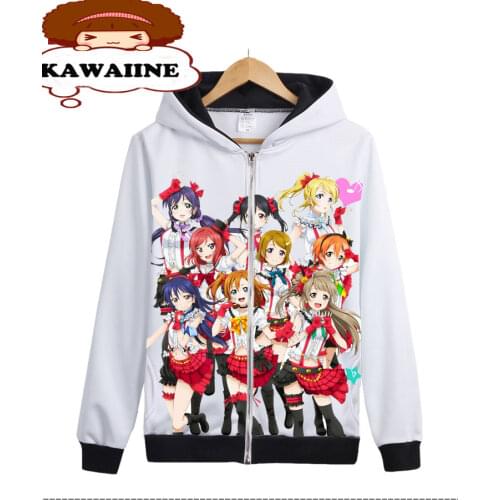 Love Live! School idol project Minami Kotori Nico Oversized Anime Hoodie White Mens Sweatshirts Hoodies 3D Printed Sportswear