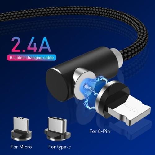 TKEY Magnetic Cable Micro USB Type C Charger For Xiaomi Phones Charging Magnet Charge Wire Cord For iPhone 11 Pro XS Max