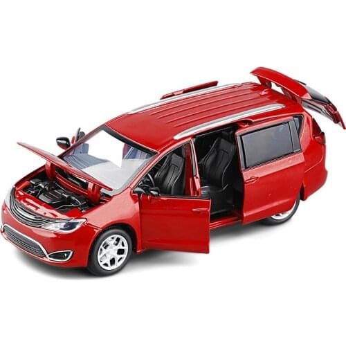 High Simulation 1/32 Chrysler MPV Van Car Model Toy Alloy Diecast With Sound Light Steering Toys Vehicle V323