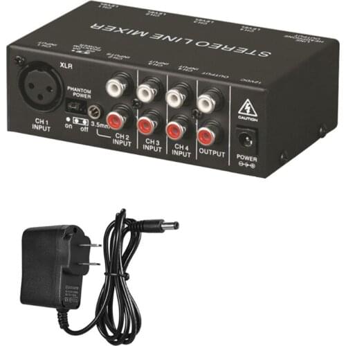 MX500 Mini Stereo Microphone Mixer Rca 5-Channel Mixer Small Mixer Mixer Stereo Dispenser for Live and Studi-o