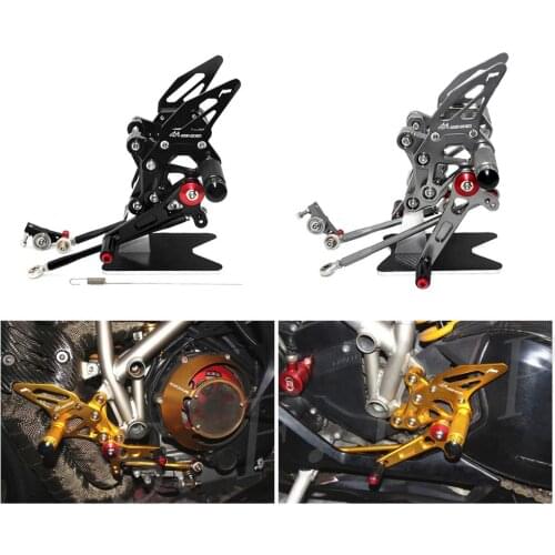 CNC Adjustable Footrest Rearsets Foot Pegs Set For Ducati 1198 1098S