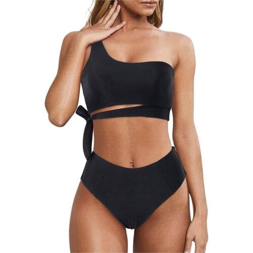 2021 New Sexy Bikini Women Two Pieces Swimsuit Button Swimwear Female Solid Bathing Suit Summer Beach Wear Swimming Suit Biquini