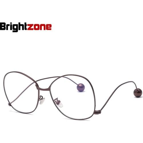 Glasses Computer Lenses Round Metal Frame Eyeglasses Women Men Anti Blue Ray Transparent Spectacles