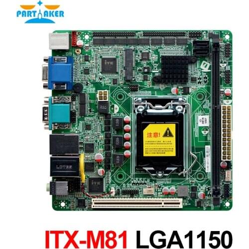 Partaker ITX-M81 Dual VGA DDR3 LGA1150 Mini ITX H81 Motherboard With PCI