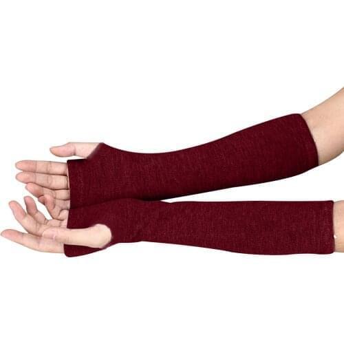 Unisex Gloves Fashion Wrist Arm Hand Knitted Long Fingerless Gloves Mitten Winter Warm Half Finger Gloveses guantes tacticos