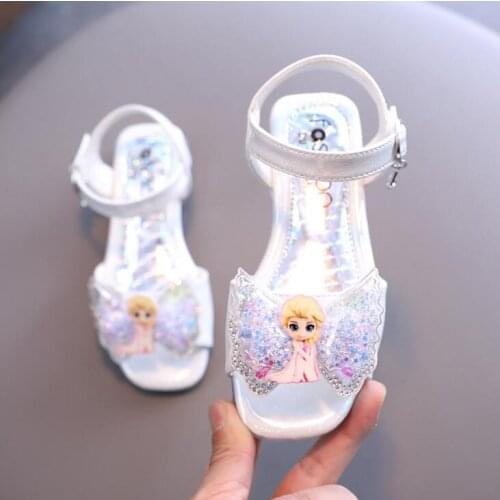 Disney Girls Pink Sandals Cartoon Elsa Princess Shoes Girls Sandals Toddler Sandals Party Shoes Sandals for Teenagers Girls