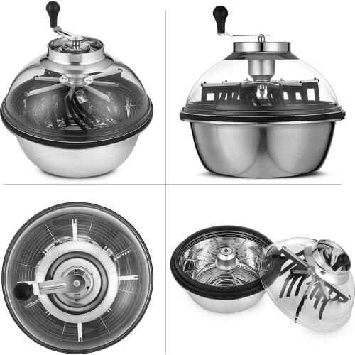 19" Manual Plant Bud Leaf Bowl Trimmer Tumble trimmer Visible Flowers Stainless Steel