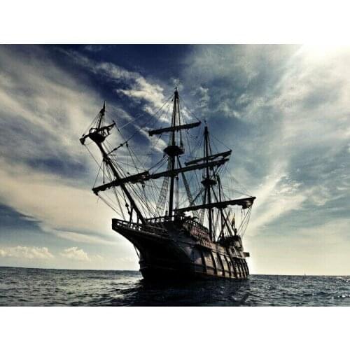 Sailing Ship Vessel Sea Landscape Art Film Print Silk Poster Home Wall Decor 24x36inch
