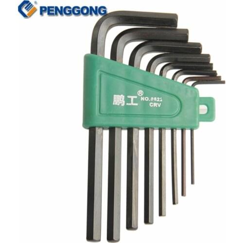 8pcs Wrench Set Hex Flex Wrench 1.5-6mm Allen Key CR-V Universal Mini Key Wrench Hexagons Set Hand Tools