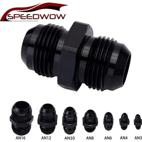SPEEDWOW Straight AN3 AN4 AN6 AN8 AN10 AN12 AN16 Aluminum Male Flare Union Nitrous AN Male To AN Male Oil Hose End Adapter