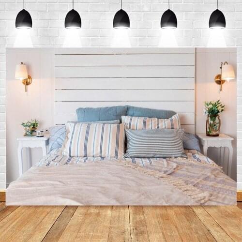 Baby Room Interior Bed Pillow White Portrait Backdrop Custom Vinyl Photography Background For Photo Studio Photophone Photocall