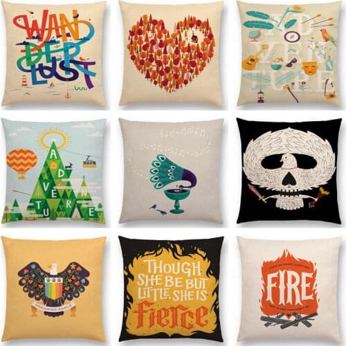Fun Pirate Captain Jack Rum Poker Knight Viking Treasure Eagle Decorative Letters Beautiful Cushion Cover Sofa Throw Pillow Case