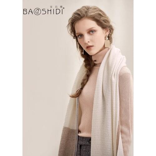 Jewel butterfly pure lamb wool scarf for women winter thickened jacquard long shawl winter Bib / leisure time