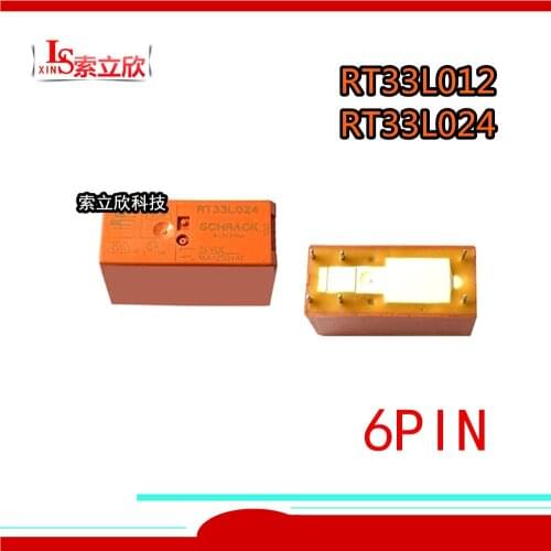 10PCS/LOT 100%new original relay RT33L012 12VDC RT33L024 24VDC 16A 250VAC 6PIN