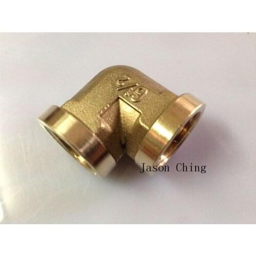 2PCS/Lot 1/2" BSPP Connection Elbow Female Pipe Brass Adapter Coupler